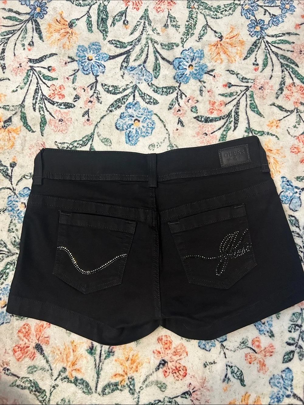 GUESS Black Denim Jean Shorts
